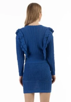 Faina Vesten Gebreid Vest Dames Royal Blue/koningsblauw -Faina Verkoop 0b683108887208842ab504091c21b326