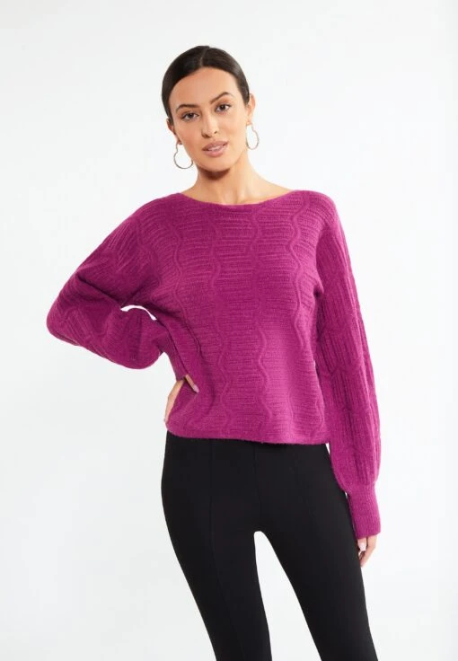 Faina Basic Truien Trui Dames Fuchsia -Faina Verkoop 0d3c2692860aee8720adb250fda89473 scaled