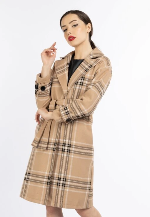 Faina Tassia - Trenchcoat - Beige Karriert -Faina Verkoop 12eb291234314a0a84aaadb237a3a429 scaled