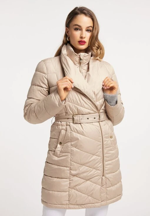 Faina Caspio - Winterjas - Beige -Faina Verkoop 58a6d5d356bb413694f76f40e8d03914