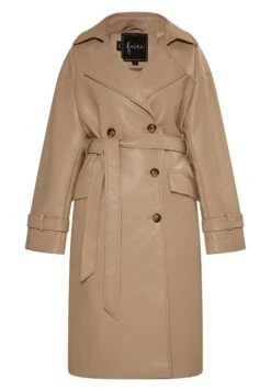 Faina Trenchcoat - Kamel -Faina Verkoop 64900f937ab243929cfffc33454523a6