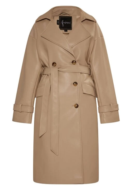 Faina Trenchcoat - Kamel -Faina Verkoop 64900f937ab243929cfffc33454523a6 scaled