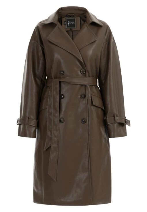 Faina Trenchcoat - Schokolade -Faina Verkoop c480915fc4654bee8229ce25b0bc0da2 scaled